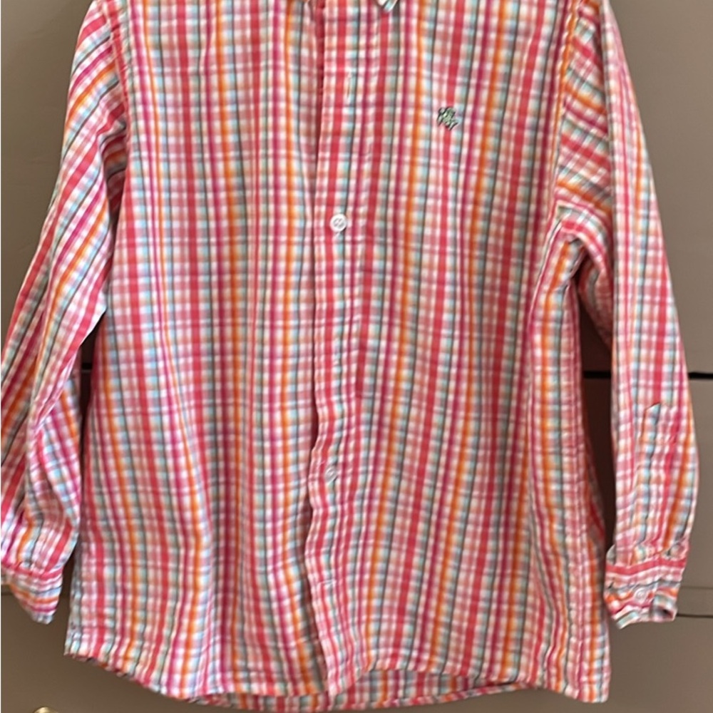 J Bailey size 7 Colorful Plaid Button-Up Shirt